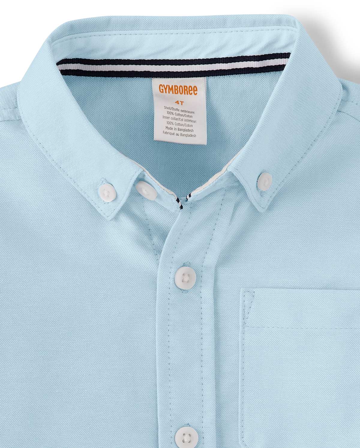 Детские рубашки Gymboree Boys Stain And Wrinkle-Resistant Oxford Button Down Shirt - Uniform — фото 2