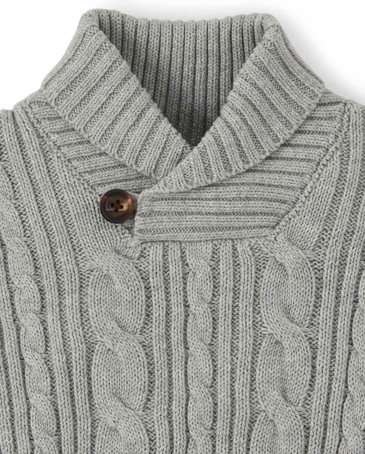 Детские свитеры Gymboree Boys Cable Knit Shawl Sweater - Uniform — фото 2