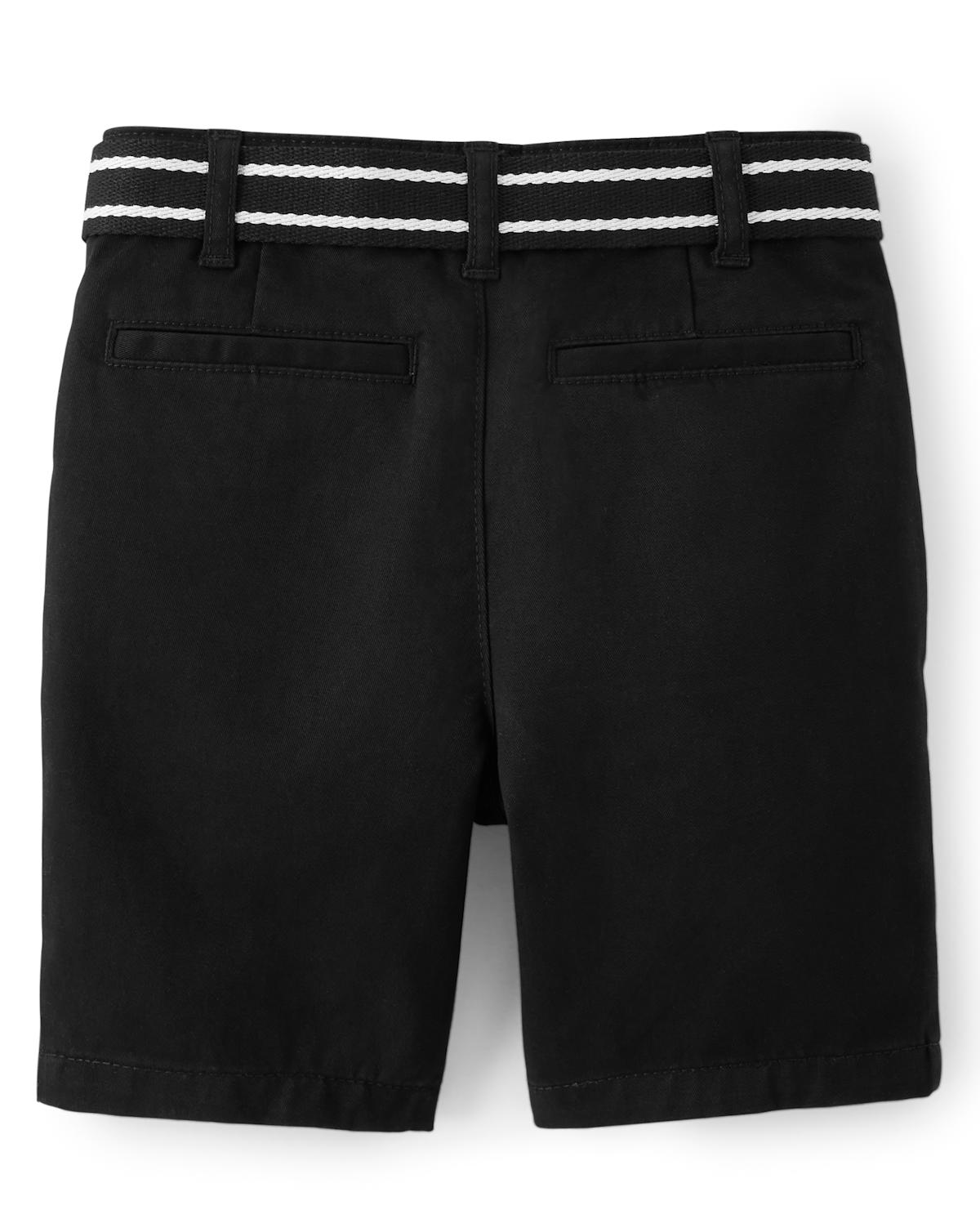 Детские шорты Gymboree Boys Stain and Wrinkle-Resistant Belted Chino Shorts - Uniform — фото 2