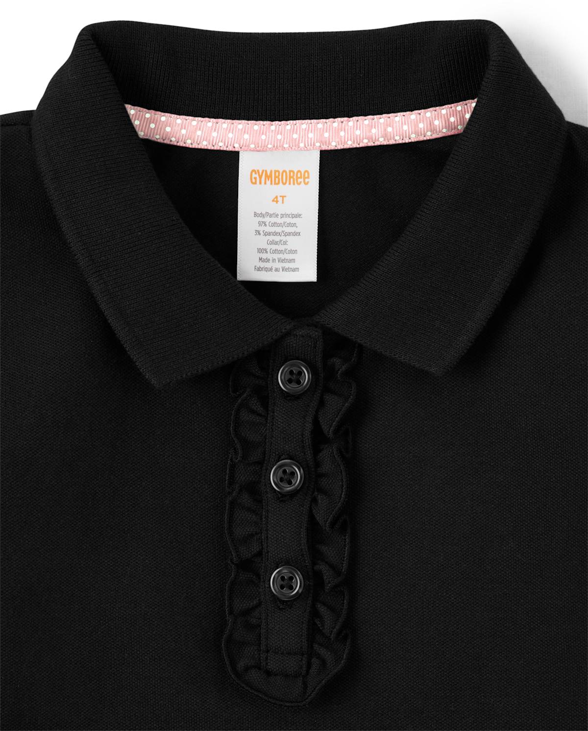 Детские топы Gymboree Girls Stain-Resistant Ruffle Polo - Uniform — фото 2