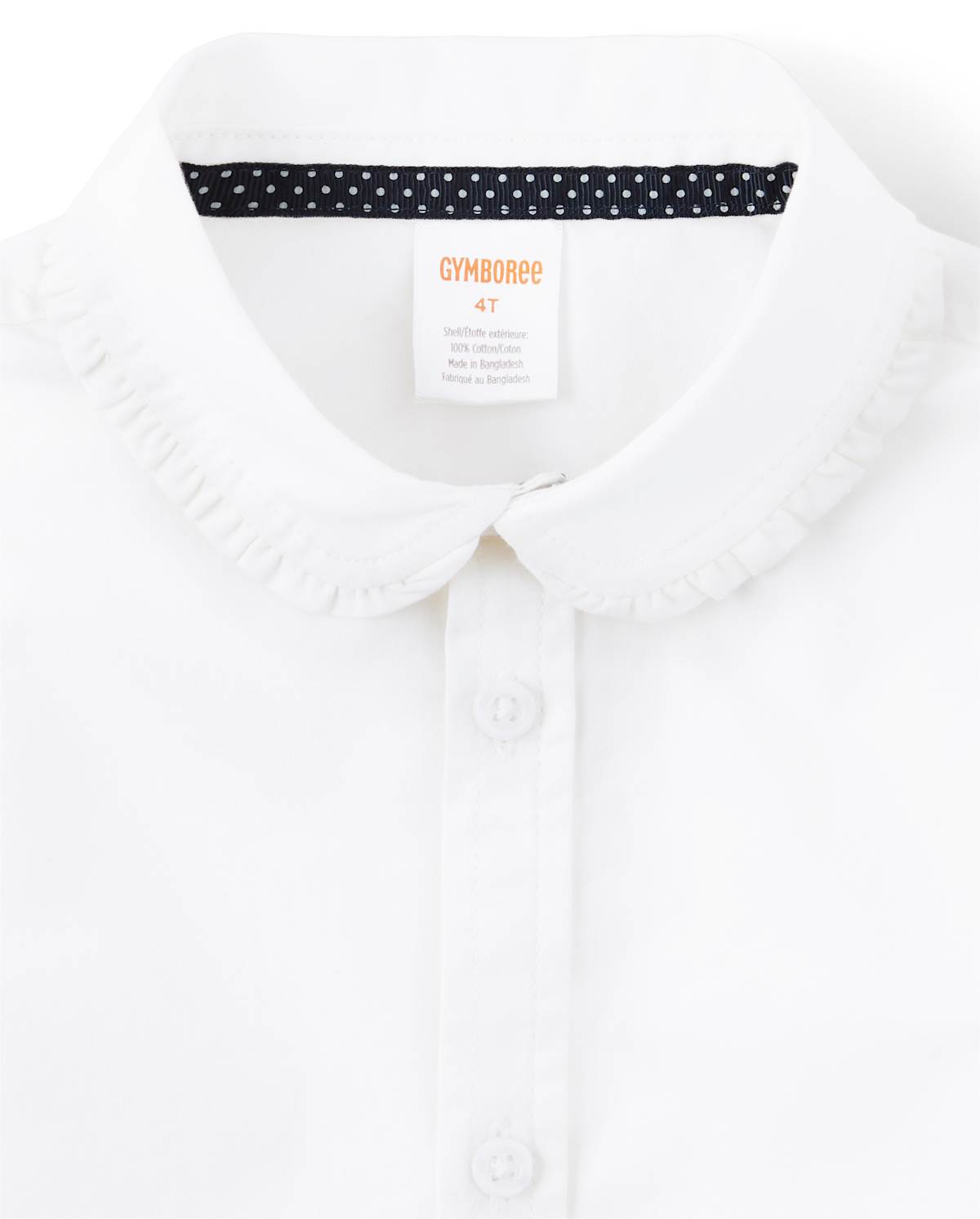 Детские рубашки Gymboree Girls Stain And Wrinkle-Resistant Oxford Button Down Shirt - Uniform — фото 2