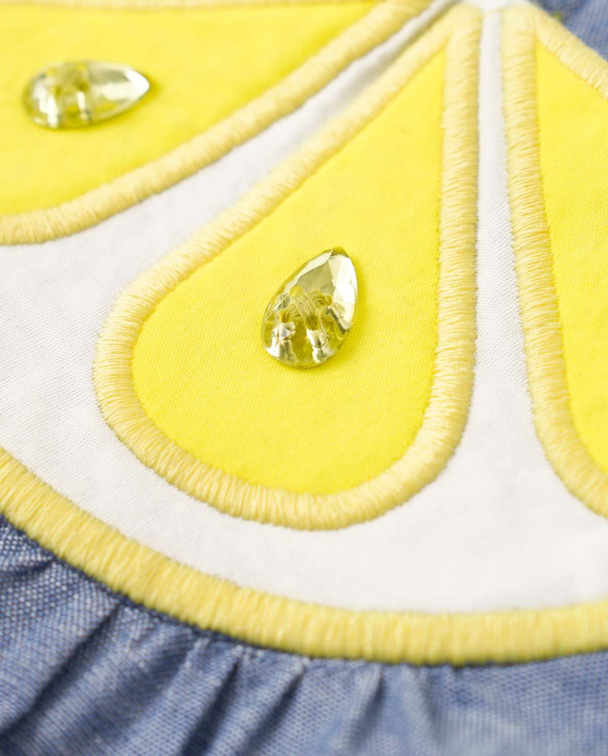 Детские платья Gymboree Girls Embrodiered Lemon Chambray Dress - Citrus & Sunshine