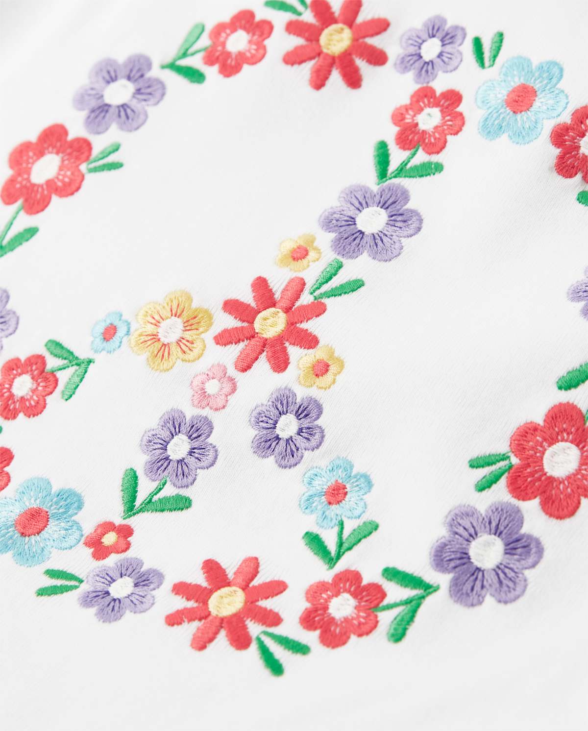 Детские топы Gymboree Girls Embroidered Peace Ruffle Top - Music Festival