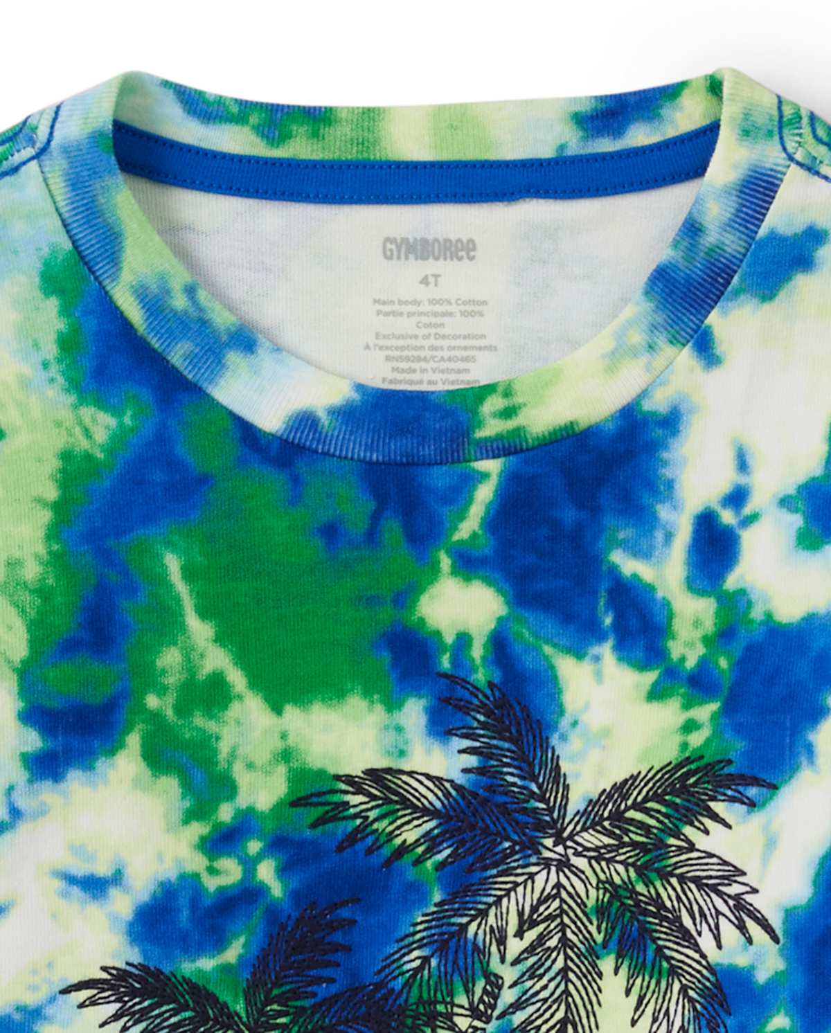 Детские топы Gymboree Boys Tie Dye Palm Tree Top - Music Festival — фото 2