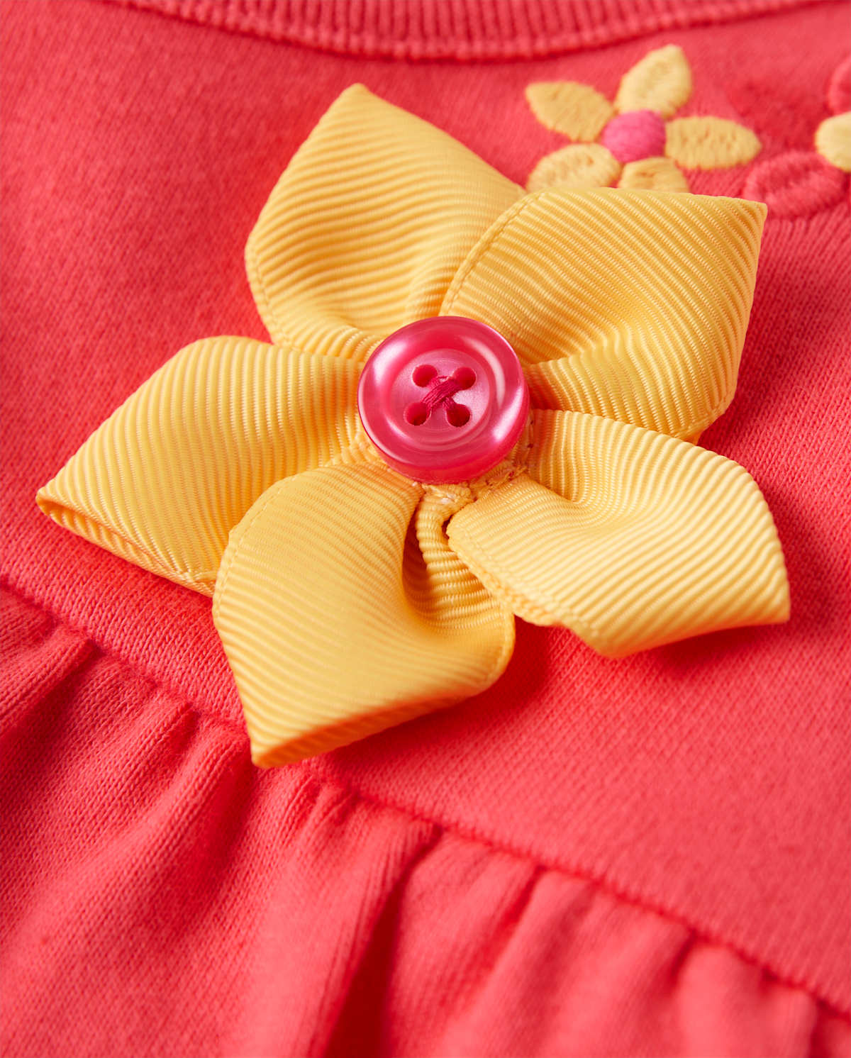 Детские топы Gymboree Girls Floral Ruffle Top - Pineapple Punch