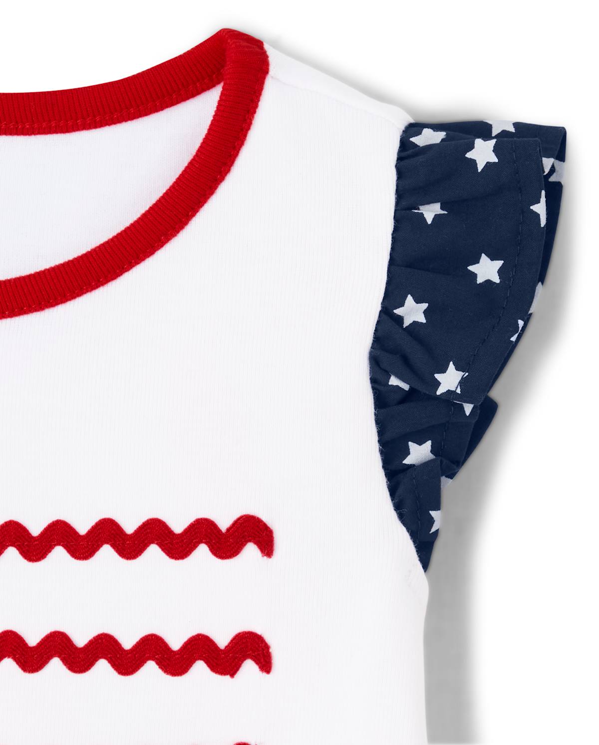 Детские топы Gymboree Girls Embroidered Flag Flutter Top - American Cutie — фото 2