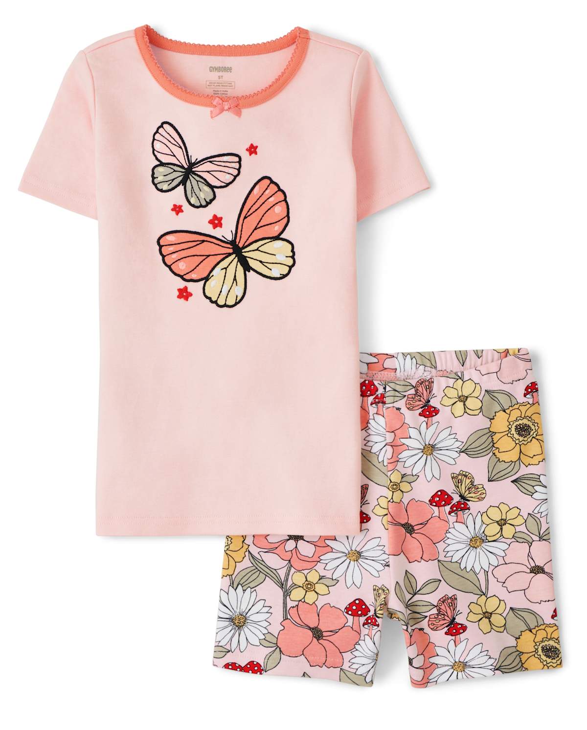 Детские пижамы Gymboree Girls Butterfly Snug Fit Cotton Pajamas - Gymmies