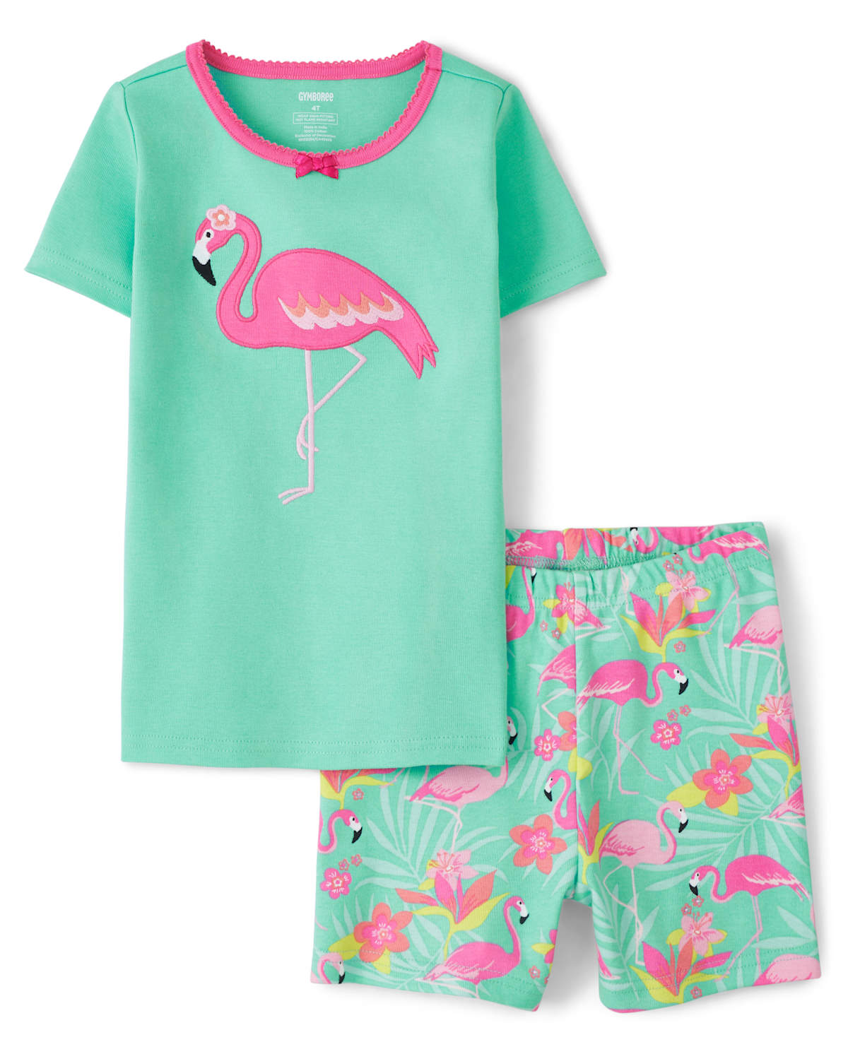 Детские пижамы Gymboree Girls Flamingo Snug Fit Cotton Pajamas - Gymmies