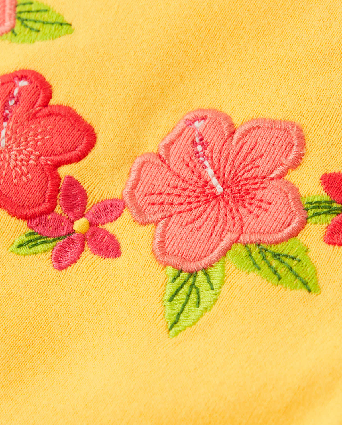 Детские топы Gymboree Girls Embroidered Floral Ruffle Top - Pineapple Punch