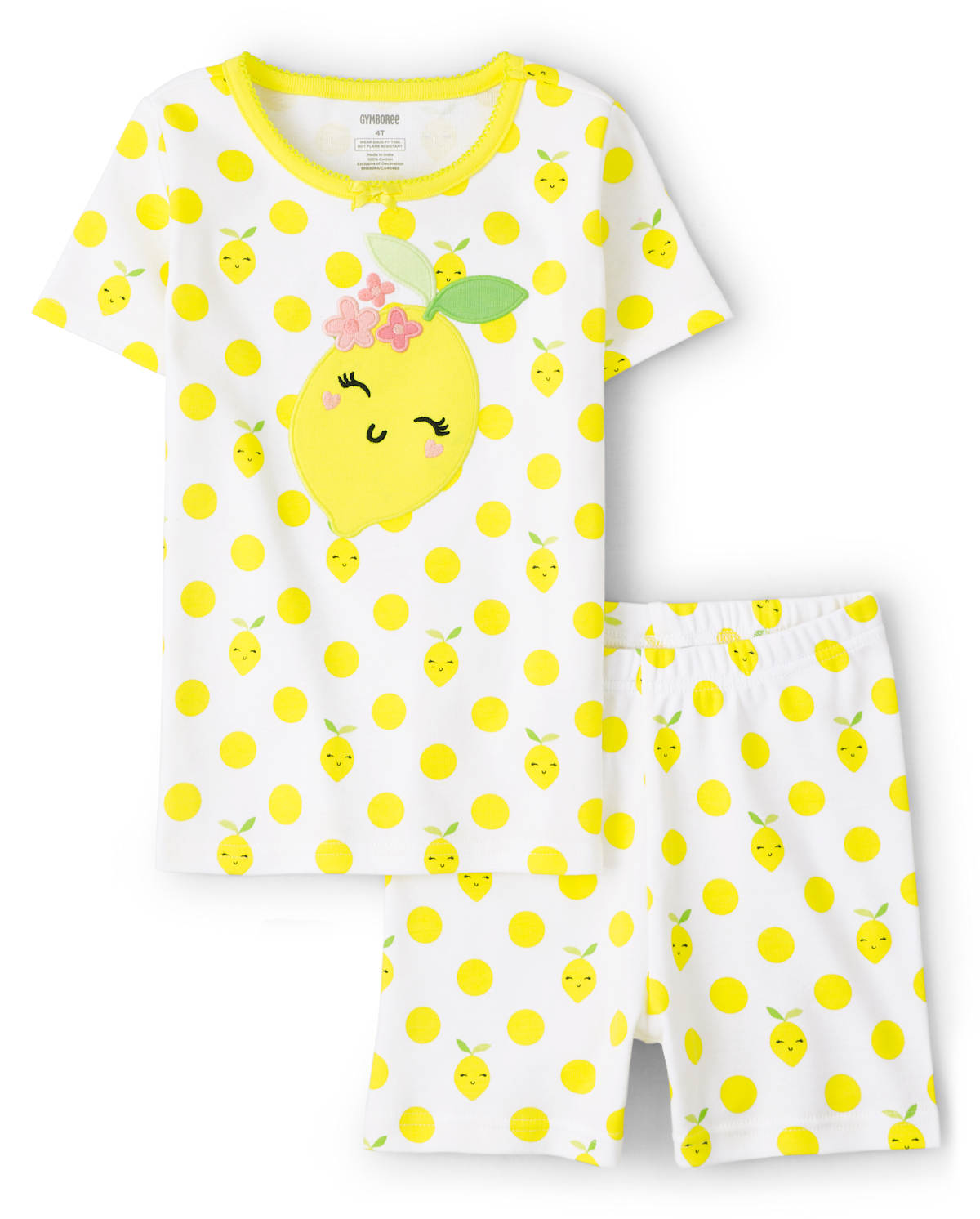 Детские пижамы Gymboree Girls Lemon Snug Fit Cotton Pajamas - Gymmies