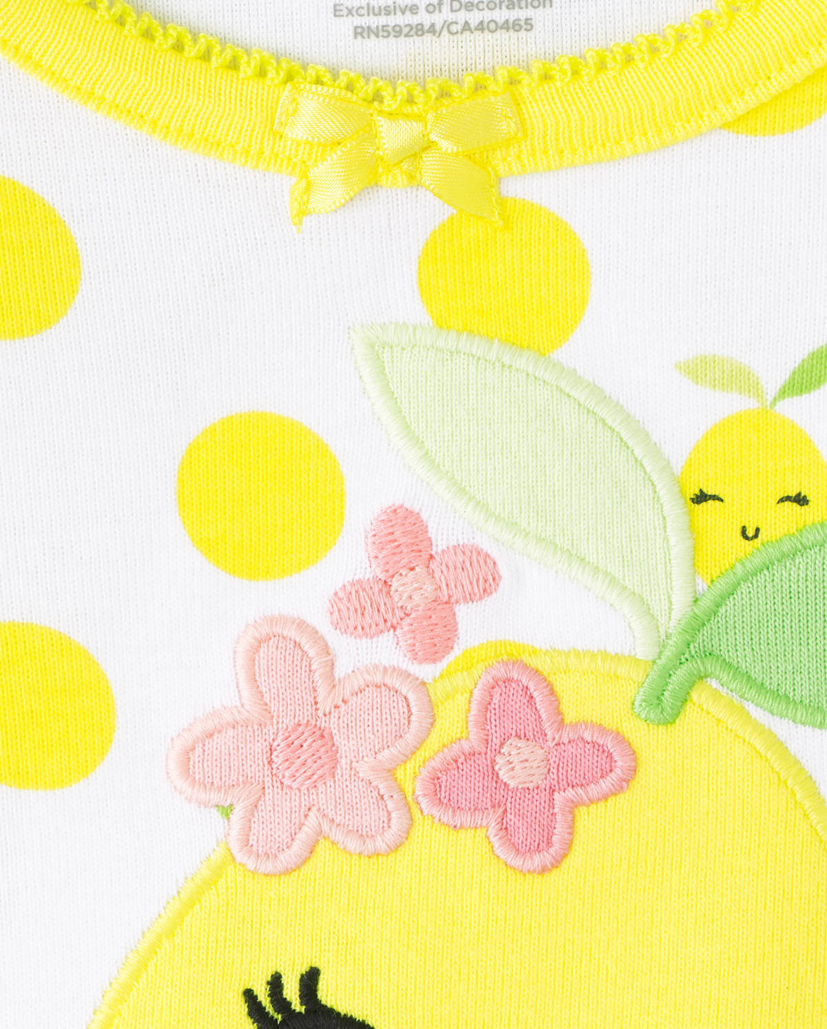 Детские пижамы Gymboree Girls Lemon Snug Fit Cotton Pajamas - Gymmies — фото 2