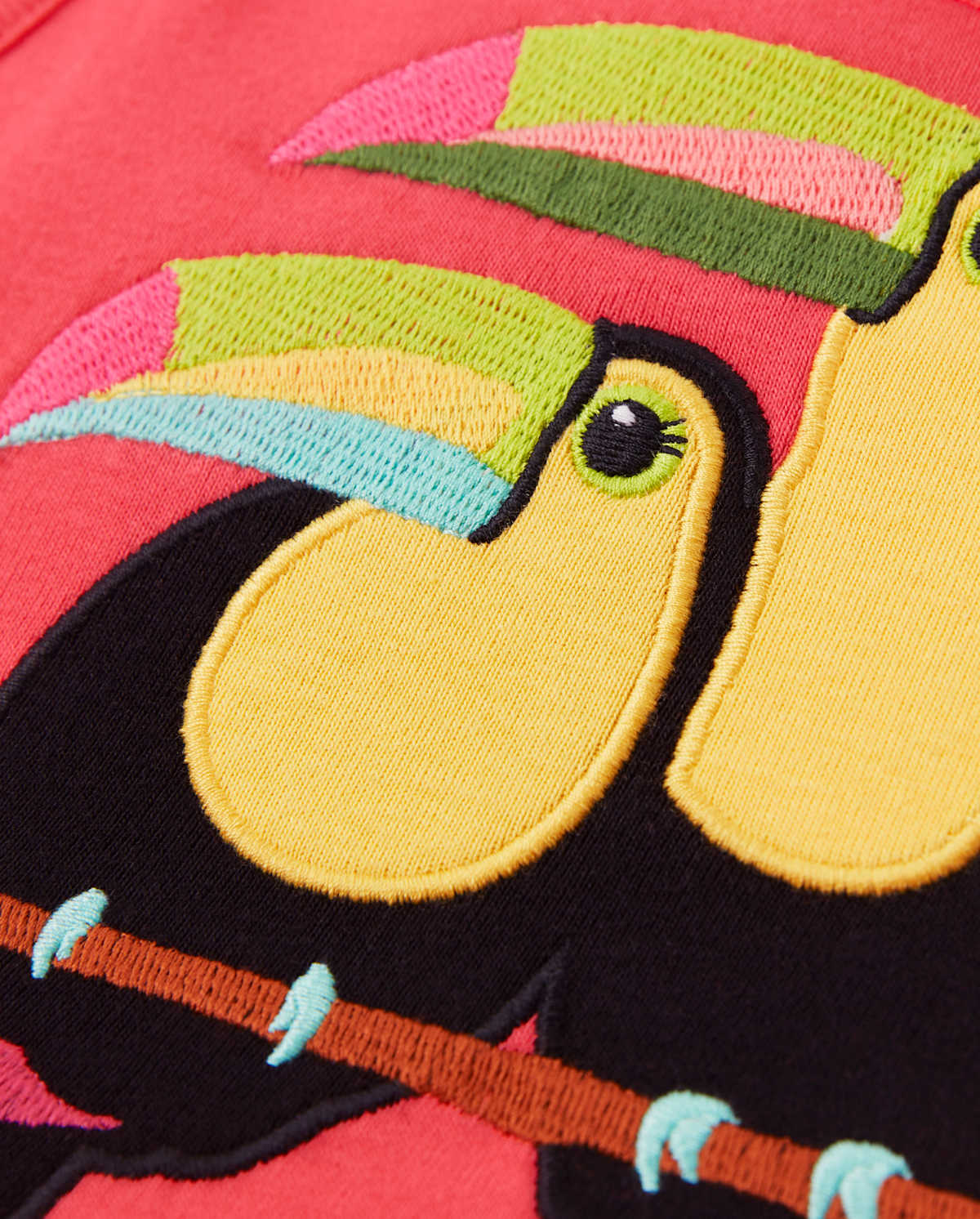 Детские топы Gymboree Girls Embroidered Toucan Ruffle Top - Pineapple Punch