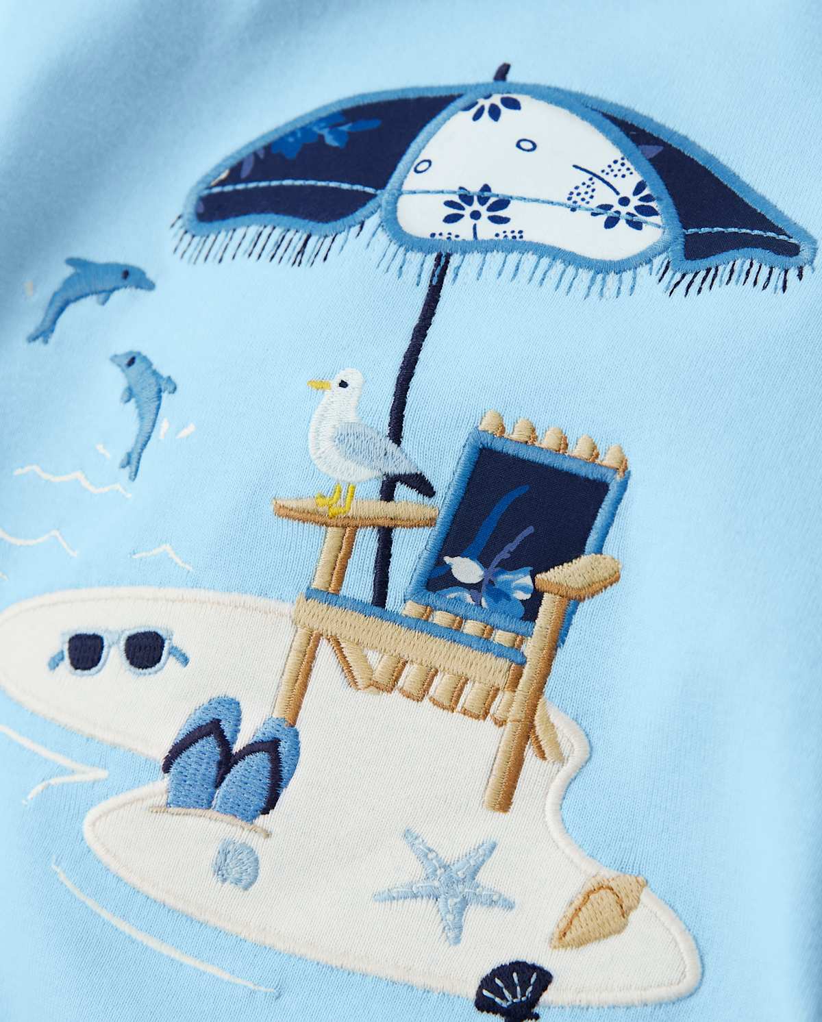 Детские топы Gymboree Girls Embroidered Beach Top - Blue Skies