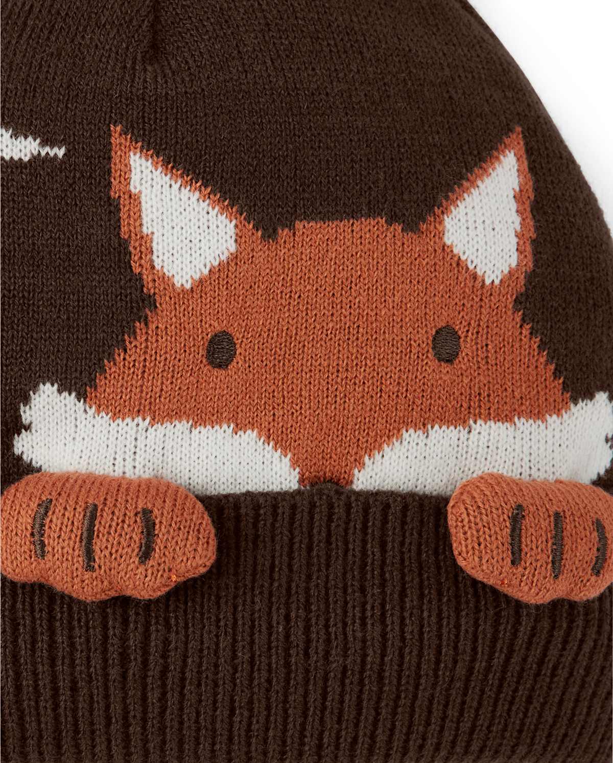 Детские шапки Gymboree Boys Embroidered Fox Beanie - Autumn Harvest