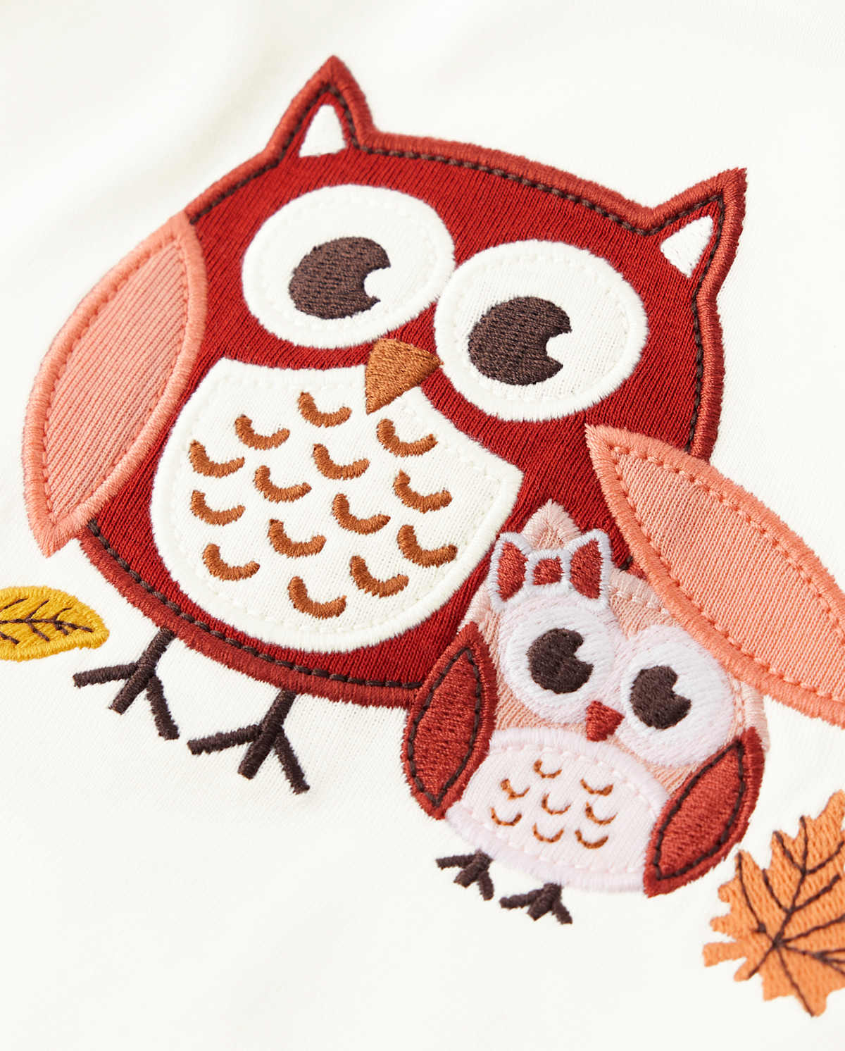 Детские топы Gymboree Girls Embroidered Owl Ruffle Top - Autumn Harvest