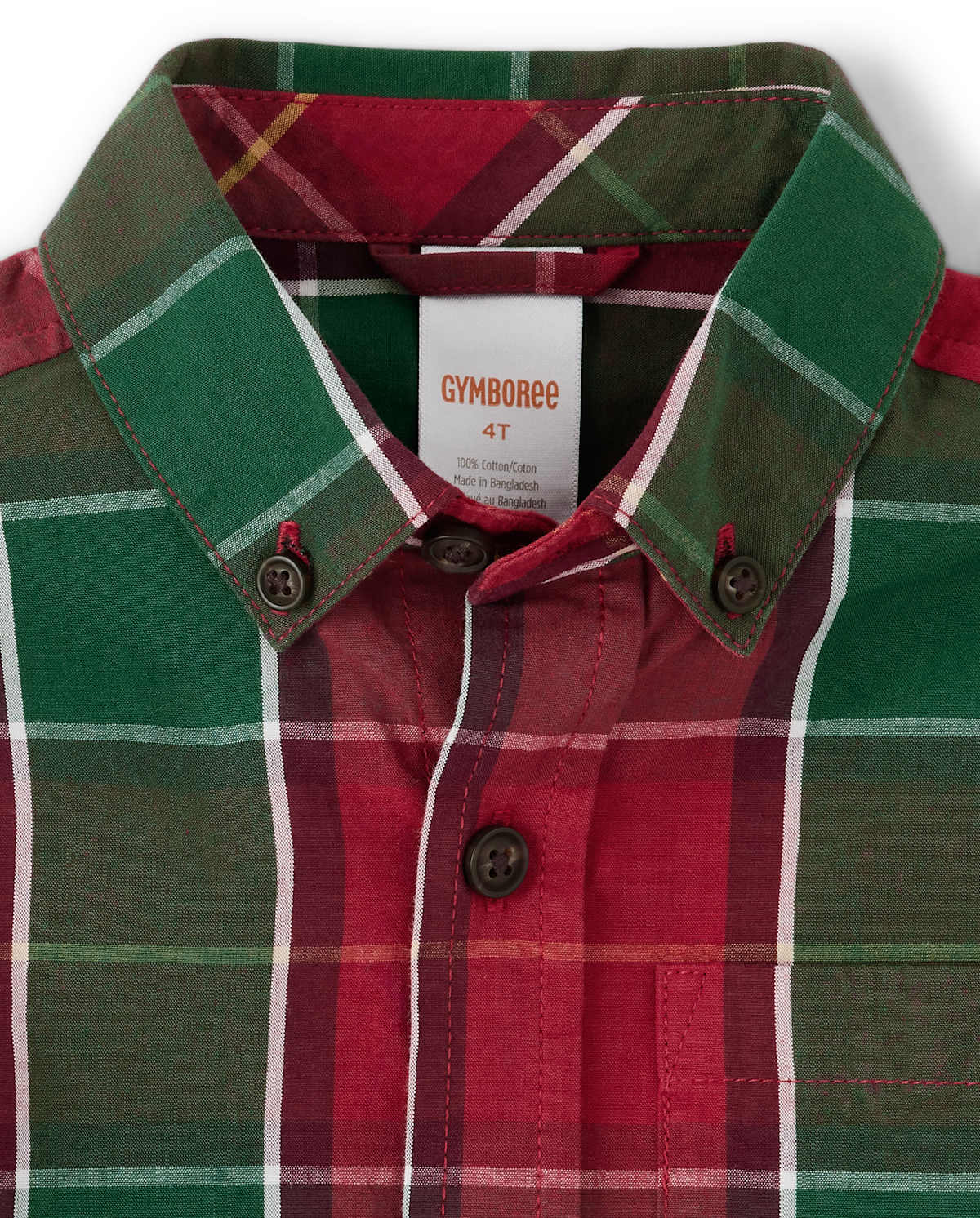 Детские рубашки Gymboree Boys Matching Family Plaid Button Up Shirt - Holiday Traditions — фото 2