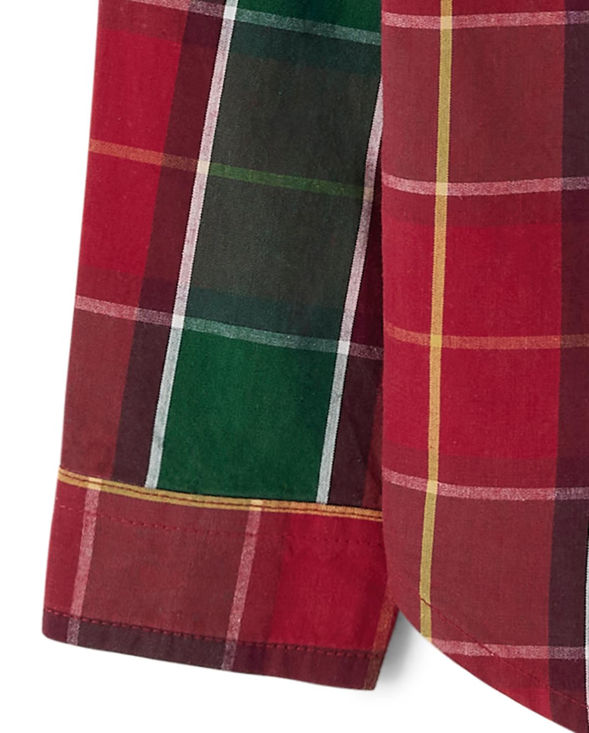 Детские рубашки Gymboree Boys Matching Family Plaid Button Up Shirt - Holiday Traditions — фото 3