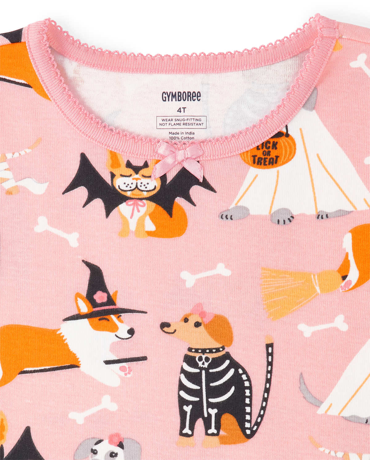 Gymboree Girls Halloween Dog Snug Fit Cotton Pajamas — фото 2