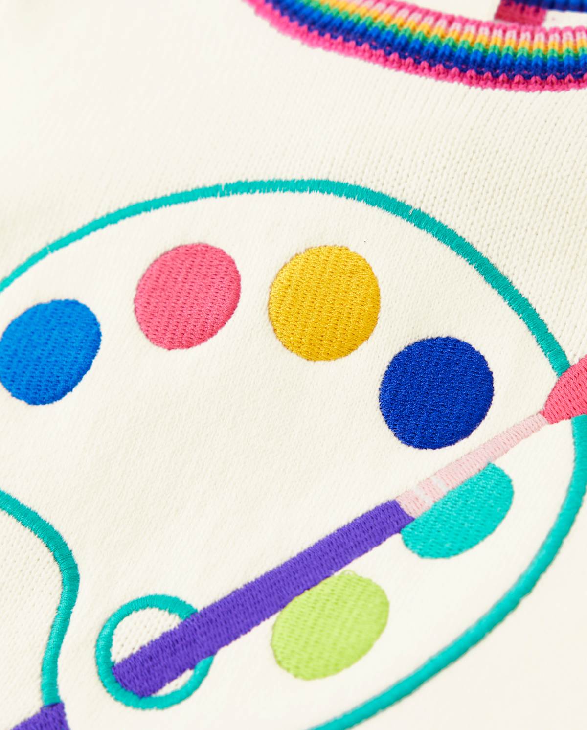 Детские свитеры Gymboree Girls Embroidered Paint Sweater - Future Artist