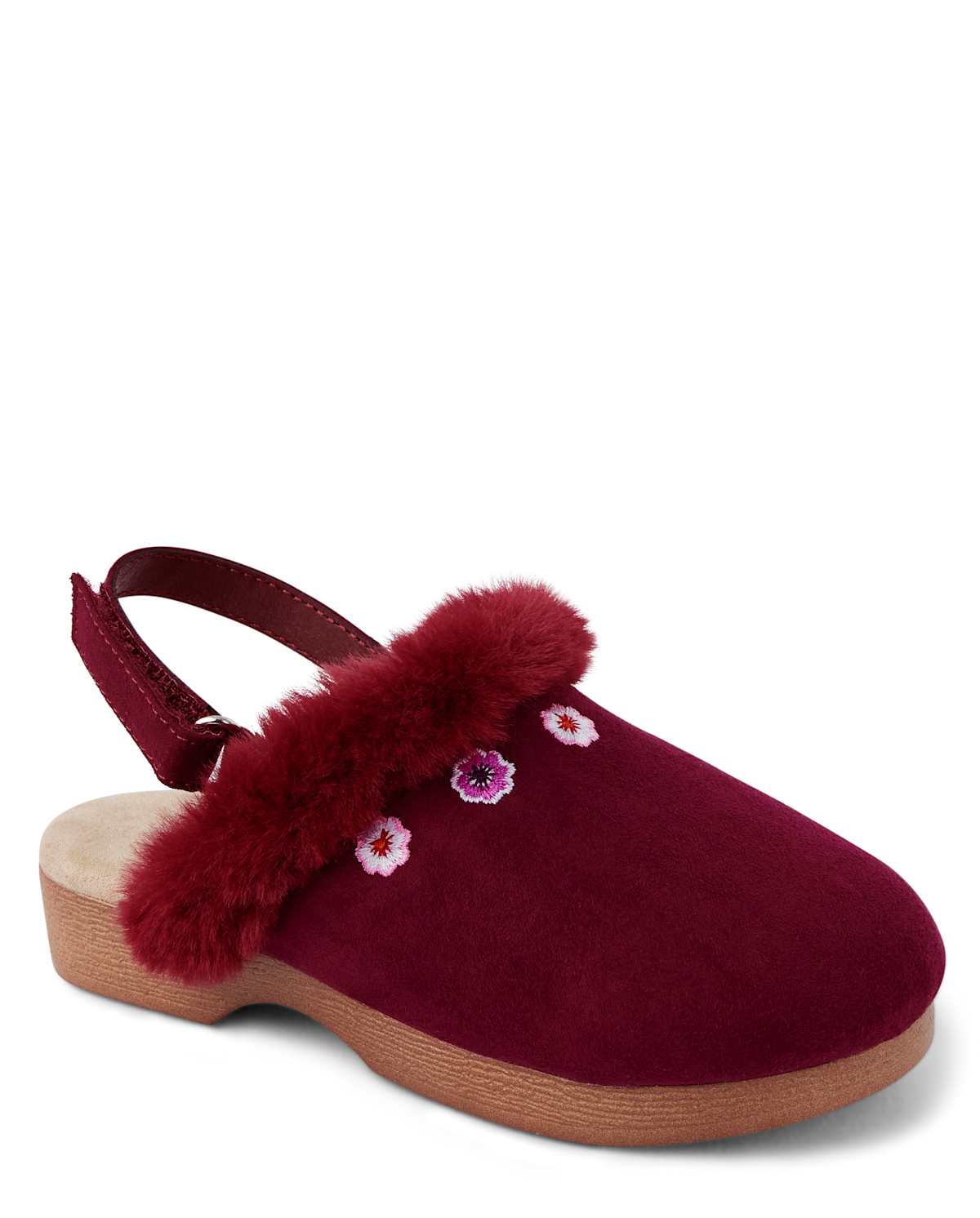 Gymboree Girls Embroidered Flower Clogs - Spice Market