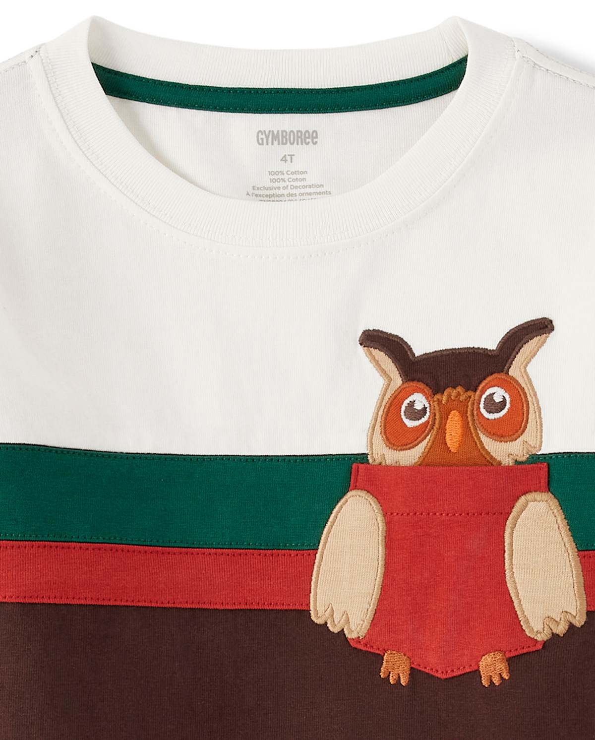 Детские топы Gymboree Boys Embroidered Owl Top - Autumn Harvest — фото 2