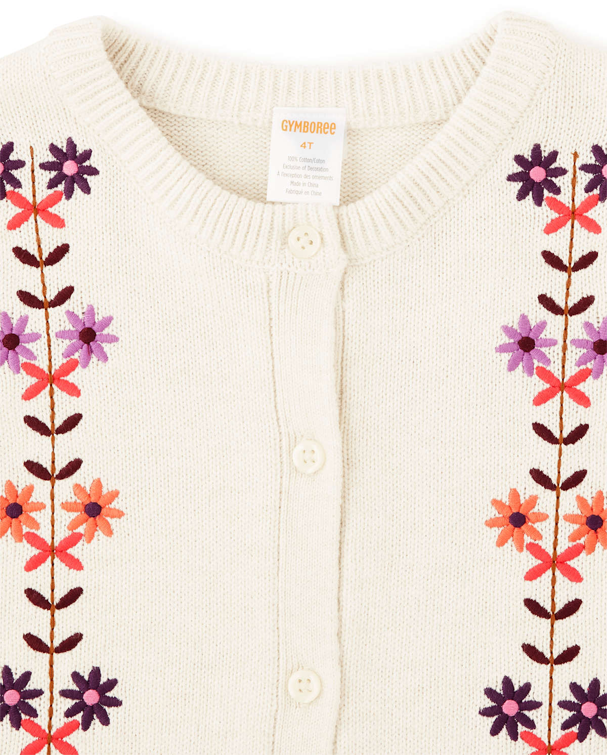 Детские кардиганы Gymboree Girls Embroidered Flower Cardigan - Spice Market — фото 2