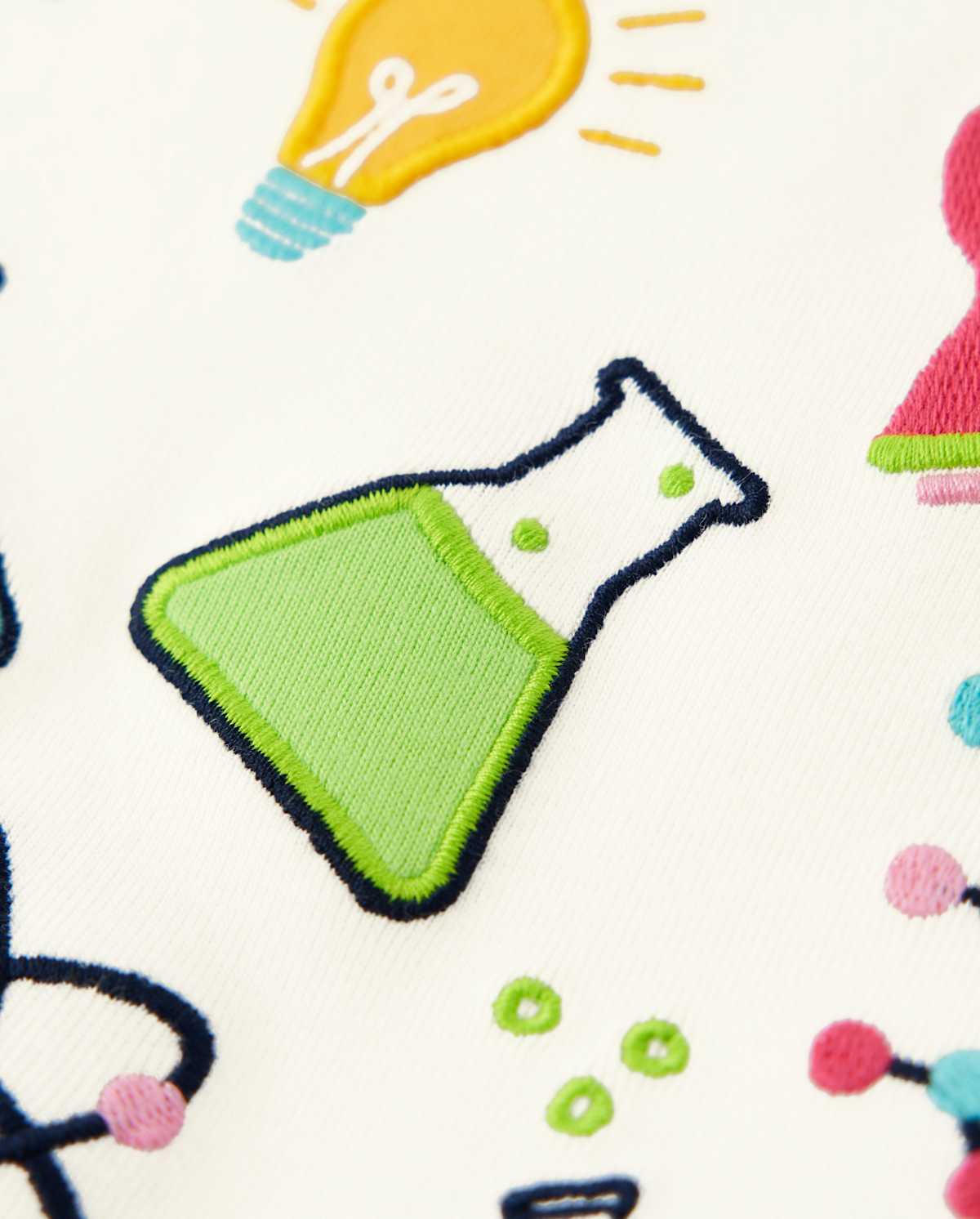 Gymboree Girls Embroidered Science Peplum Top - Future Artist