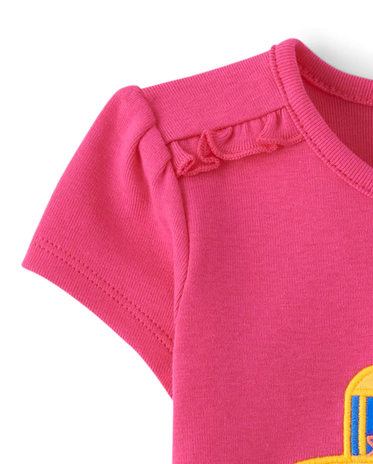 Детские топы Gymboree Girls Embroidered School Bus Ruffle Top - Future Artist — фото 3
