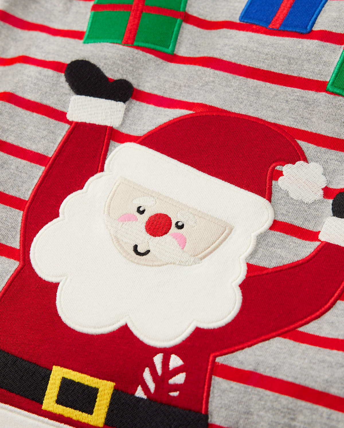 Детские топы Gymboree Boys Striped Santa Top - Holiday Express