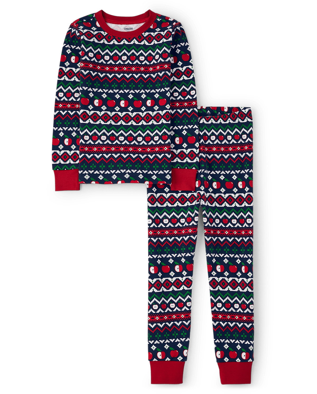 Детские пижамы Gymboree Kids Apple Fairisle Snug Fit Cotton Pajamas