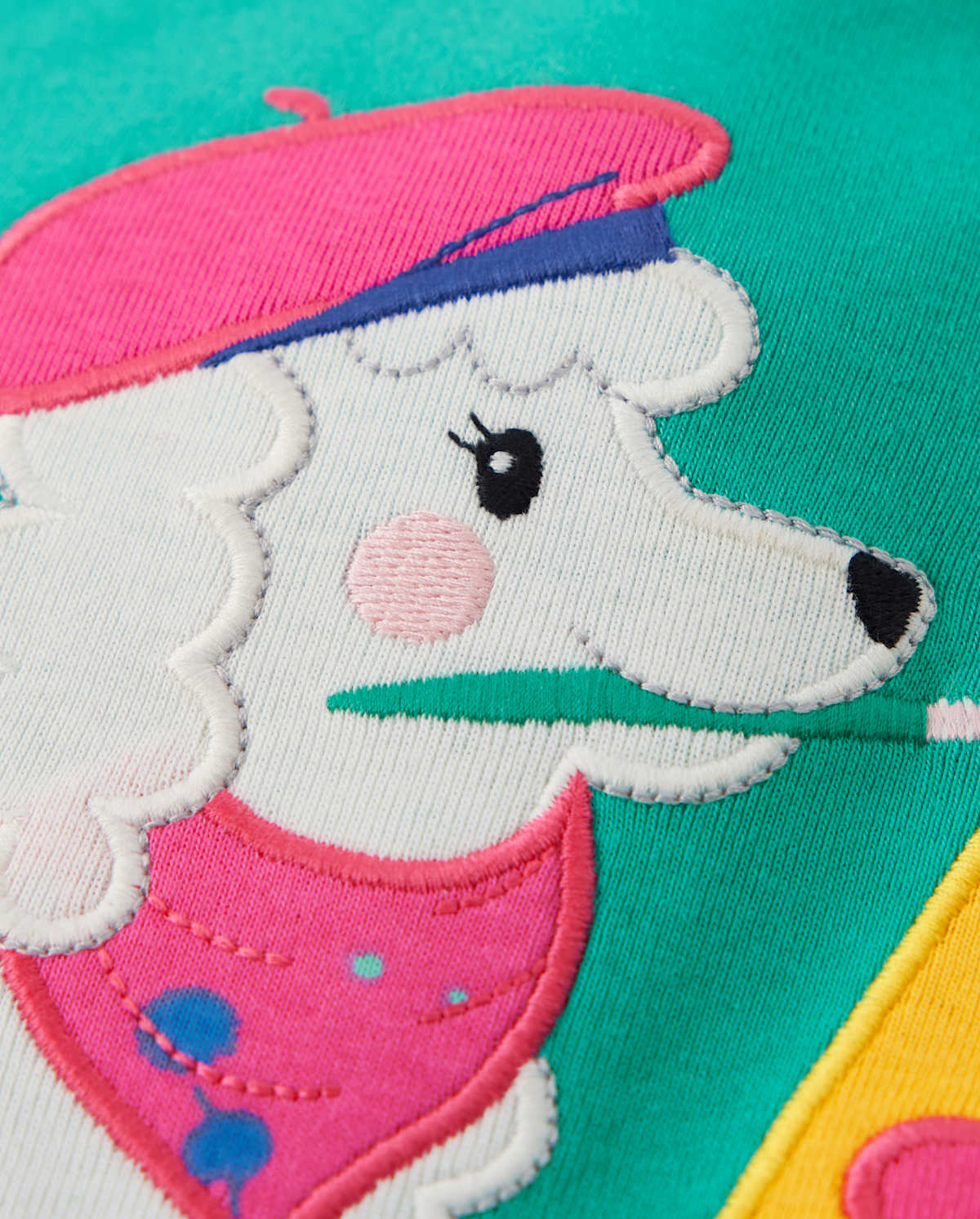 Gymboree Girls Embroidered Dog Ruffle Top - Future Artist