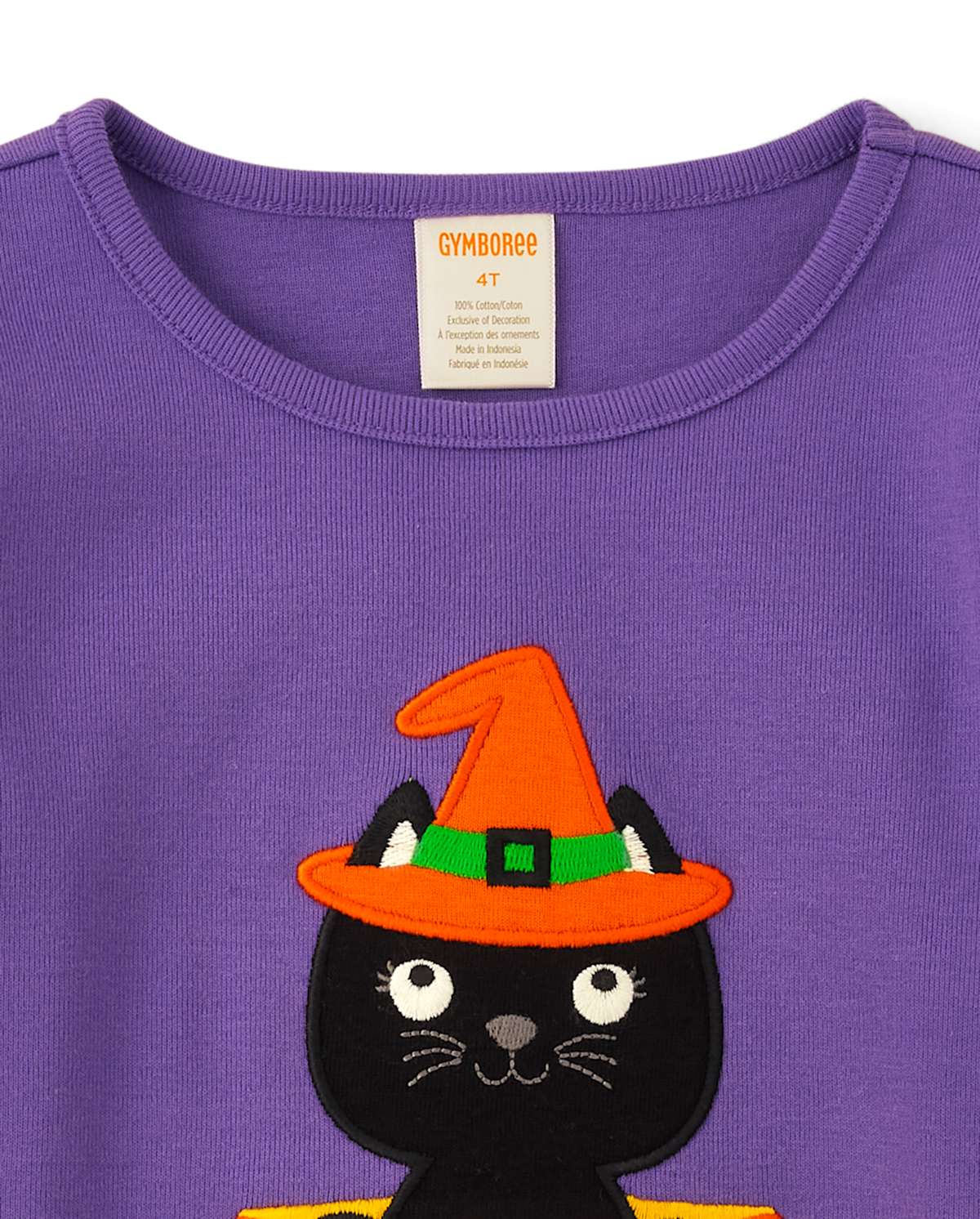 Детские топы Gymboree Girls Embroidered Cat Top - Trick or Treat — фото 2