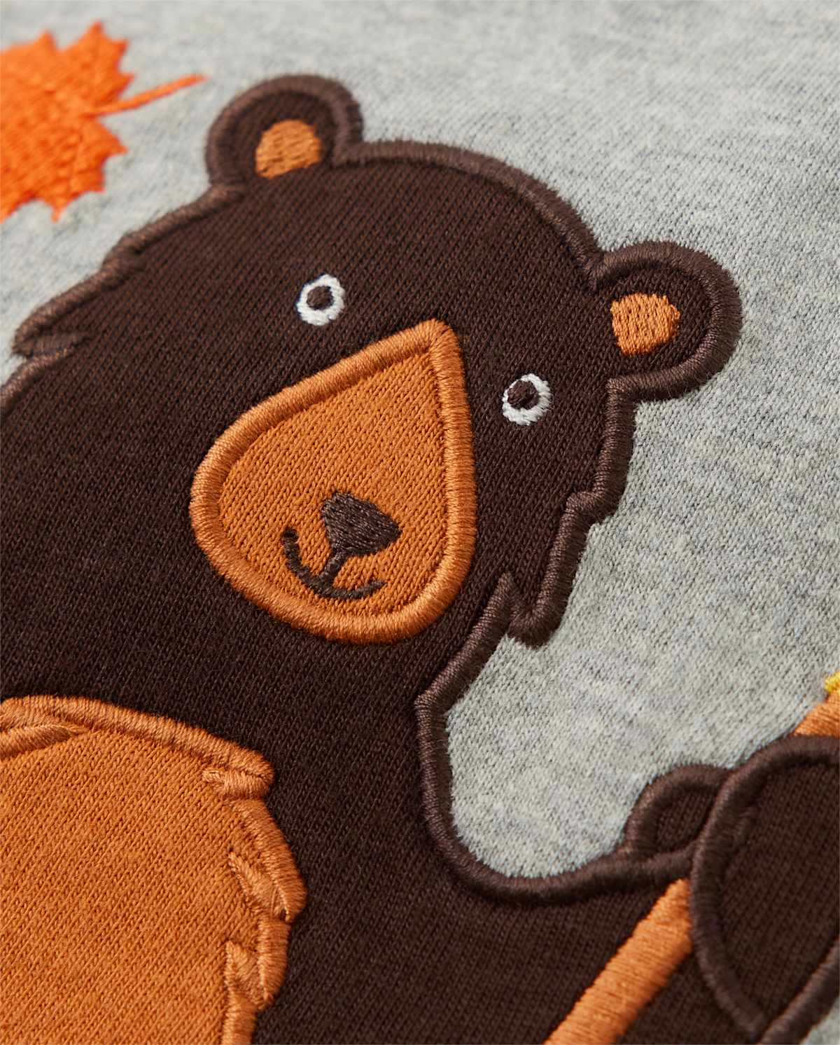 Детские топы Gymboree Boys Embroidered Bear Raglan Top - Autumn Harvest