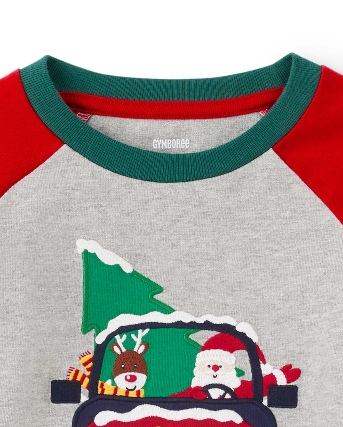 Детские топы Gymboree Boys Embroidered Truck Raglan Top - Holiday Express — фото 2