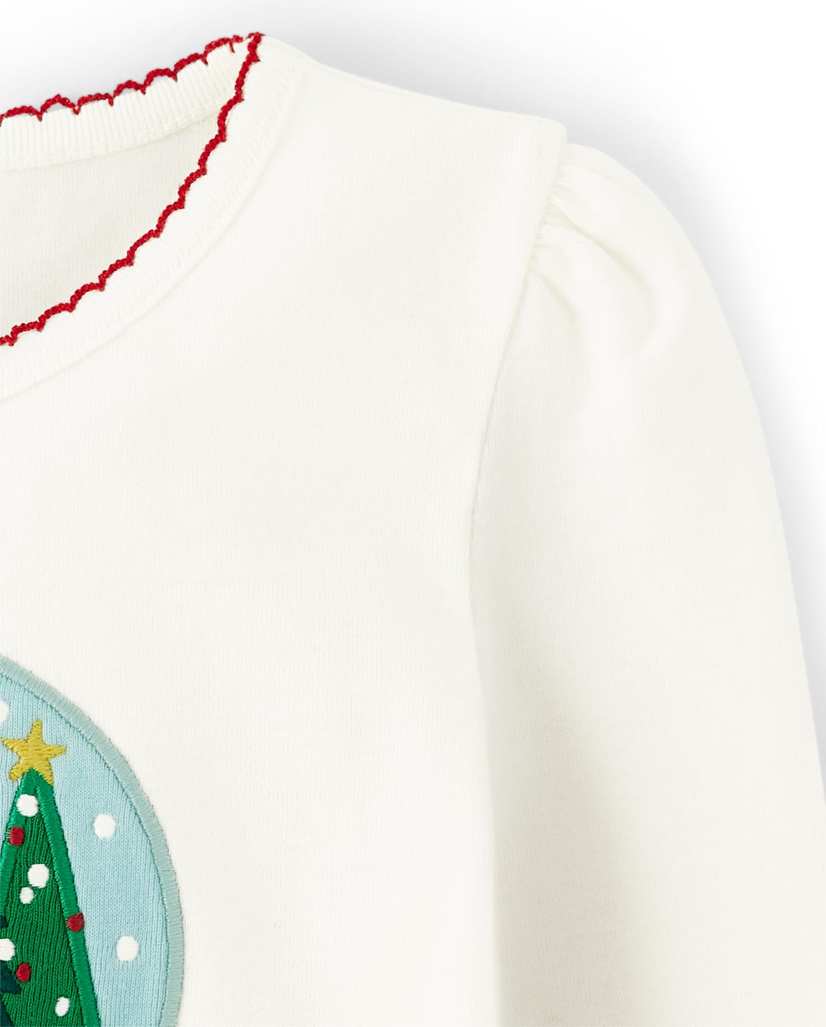 Детские топы Gymboree Girls Embroidered Snow Globe Top - Holiday Express — фото 2