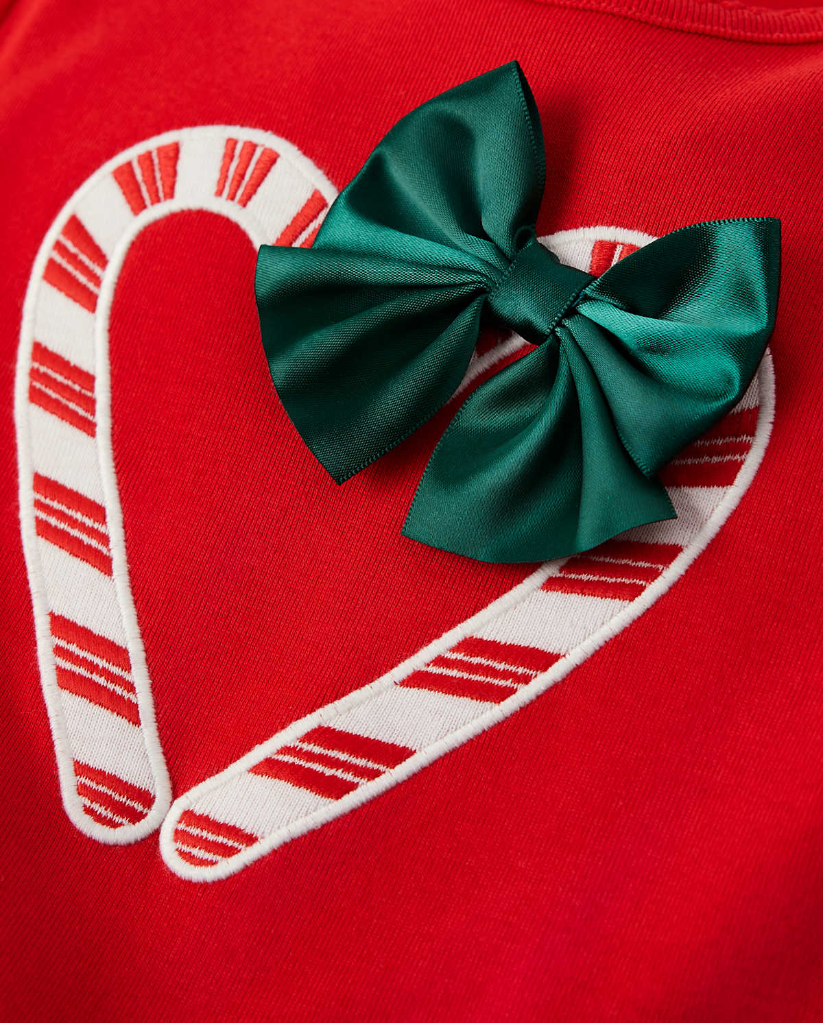 Детские топы Gymboree Girls Embroidered Candy Cane Heart Top - Holiday Express