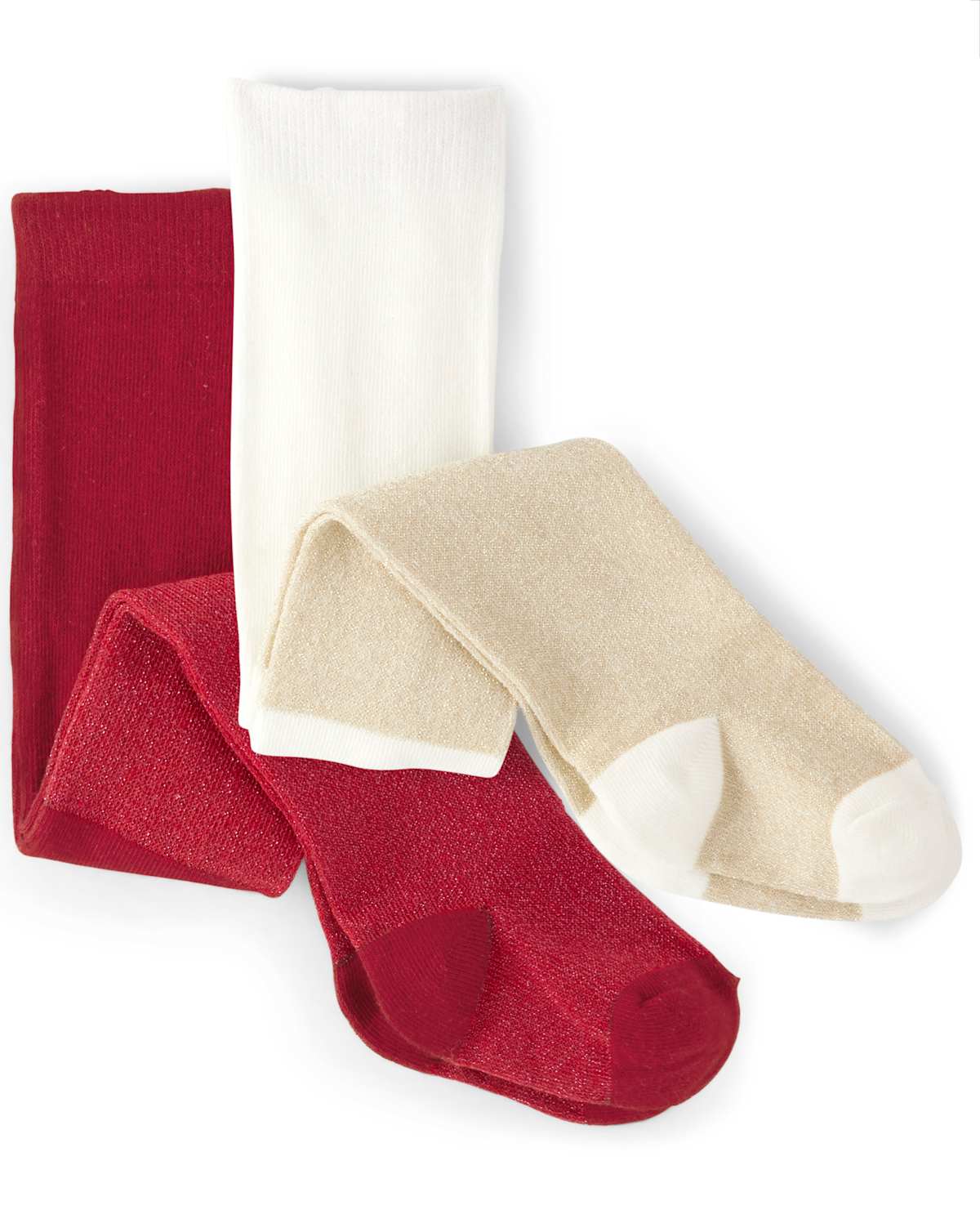 Бельё Gymboree Baby Girls Metallic Tights 2-Pack - Holiday Traditions