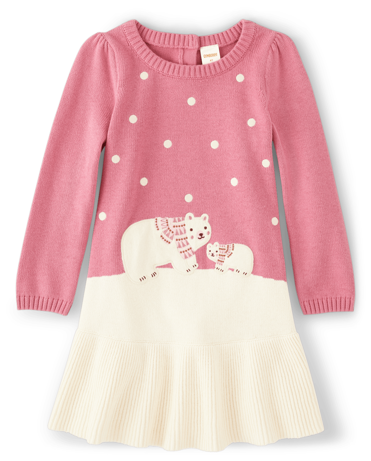Детские платья Gymboree Girls Embroidered Polar Bear Sweater Dress - Bear Hugs