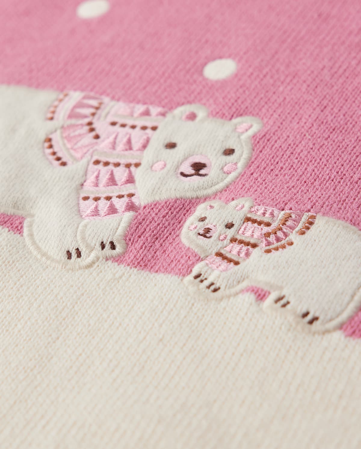 Детские платья Gymboree Girls Embroidered Polar Bear Sweater Dress - Bear Hugs — фото 2
