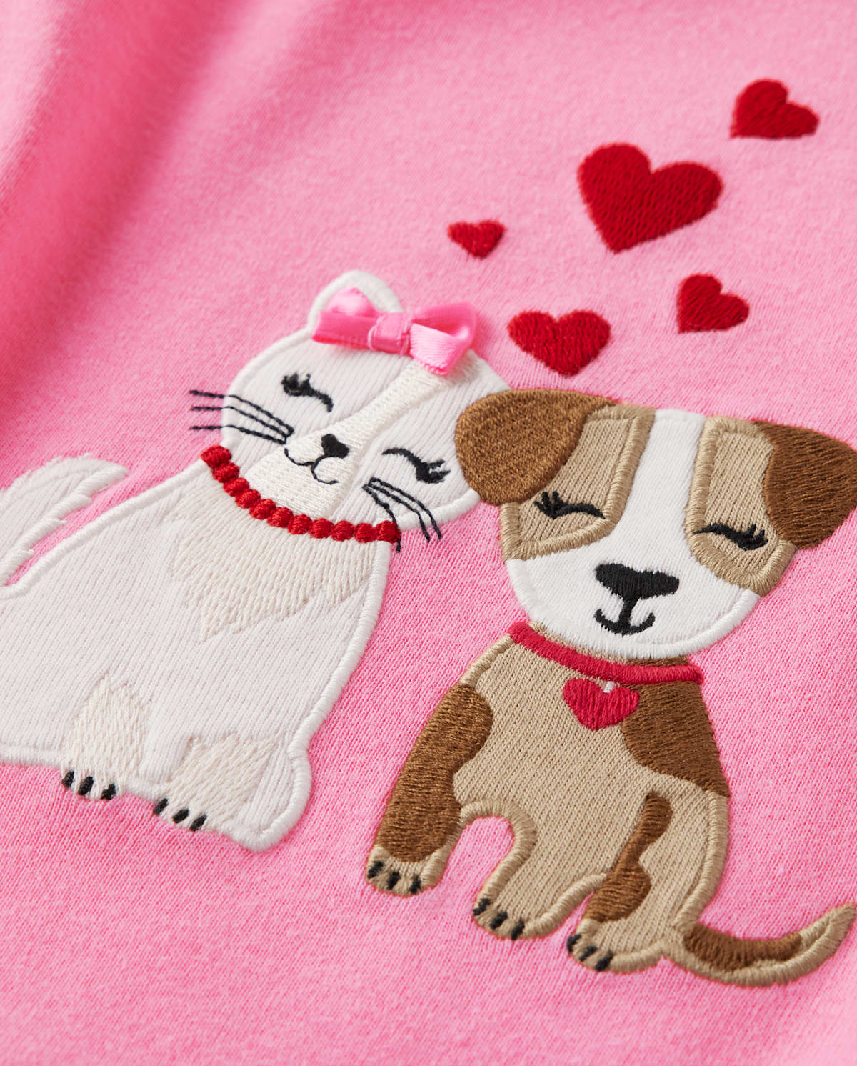 Детские топы Gymboree Girls Embroidered Dog And Cat Top - Valentine Cutie