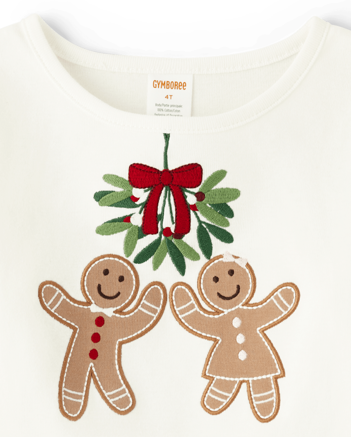 Детские топы Gymboree Girls Embroidered Gingerbread Top - Gingerbread House — фото 2