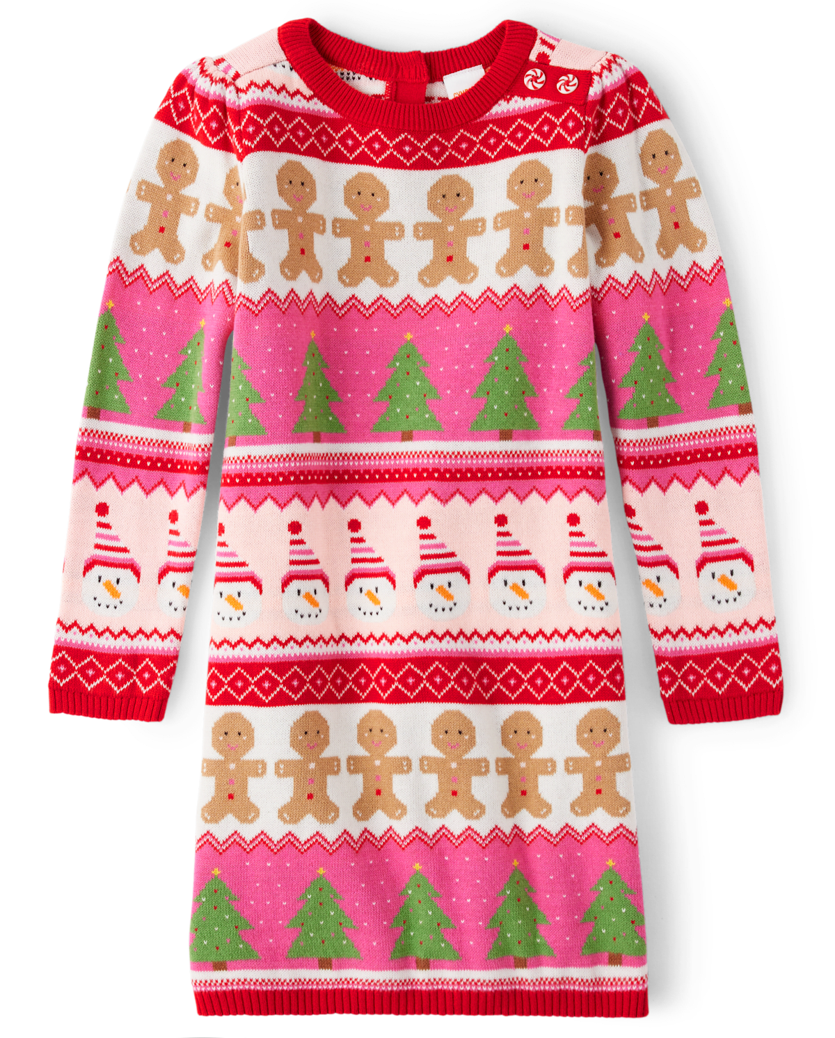 Детские платья Gymboree Girls Gingerbread Fairisle Sweater Dress - Gingerbread House