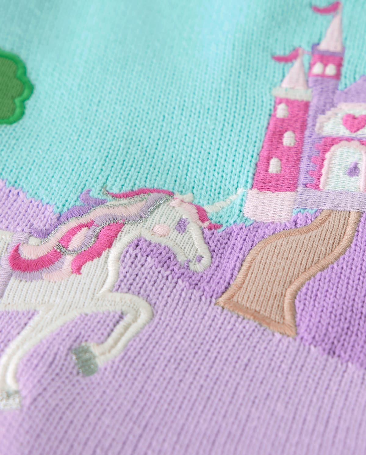Детские свитеры Gymboree Girls Intarsia Unicorn Scene Peplum Sweater - Unicorn Princess — фото 2