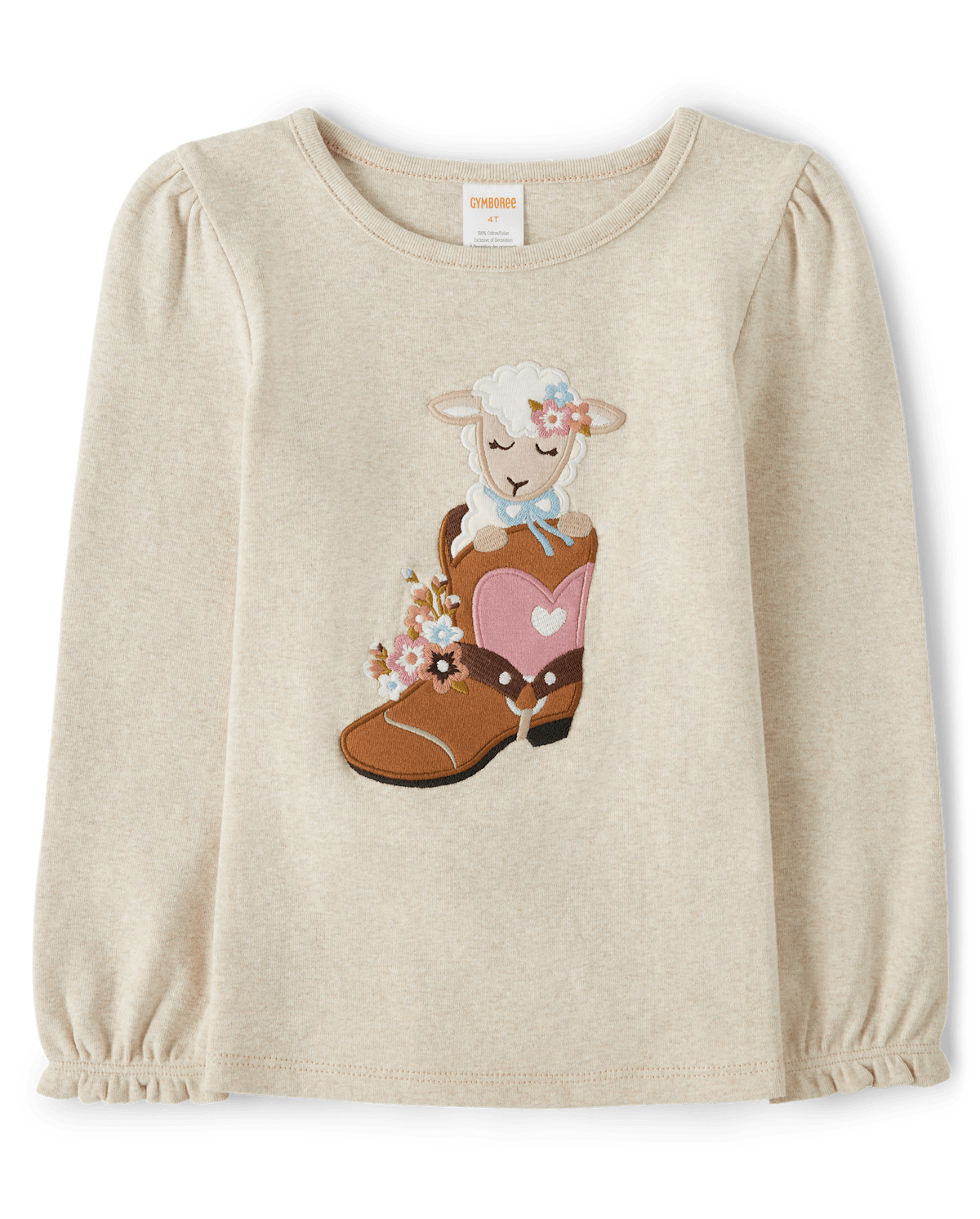 Детские ботинки Gymboree Girls Embroidered Lamb Cowgirl Boot Top - Little Rocky Mountain