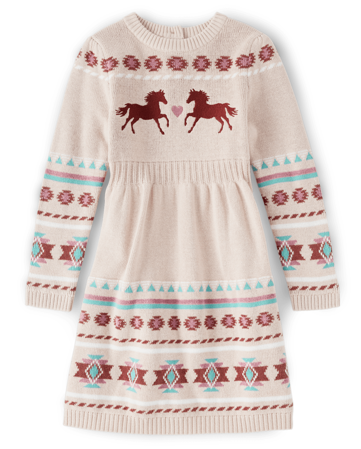 Детские платья Gymboree Girls Intarsia Horse Fairisle Sweater Dress - Little Rocky Mountain