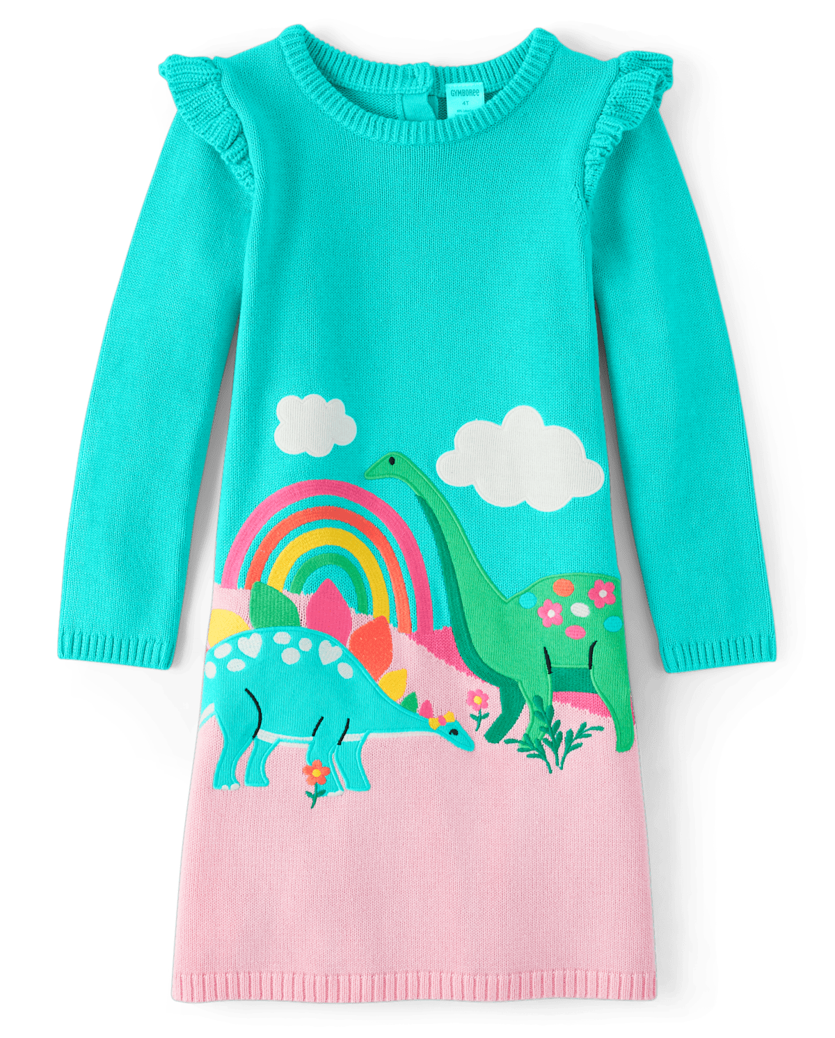 Детские платья Gymboree Girls Embroidered Dino Sweater Dress - Dino-Mite