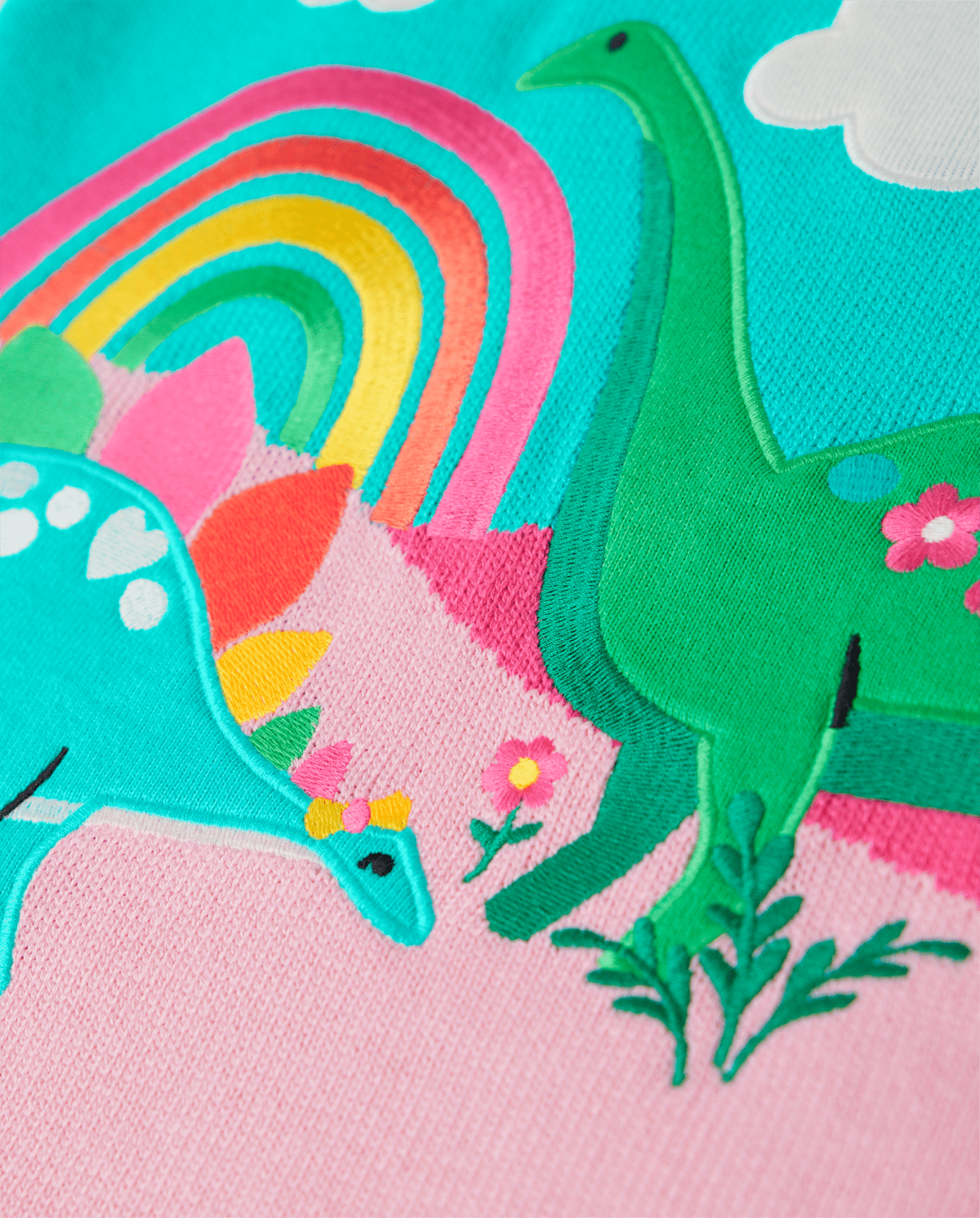 Детские платья Gymboree Girls Embroidered Dino Sweater Dress - Dino-Mite — фото 3