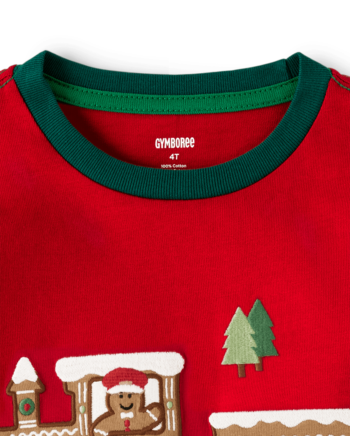Детские топы Gymboree Boys Embroidered Train Layered Top - Gingerbread House — фото 2