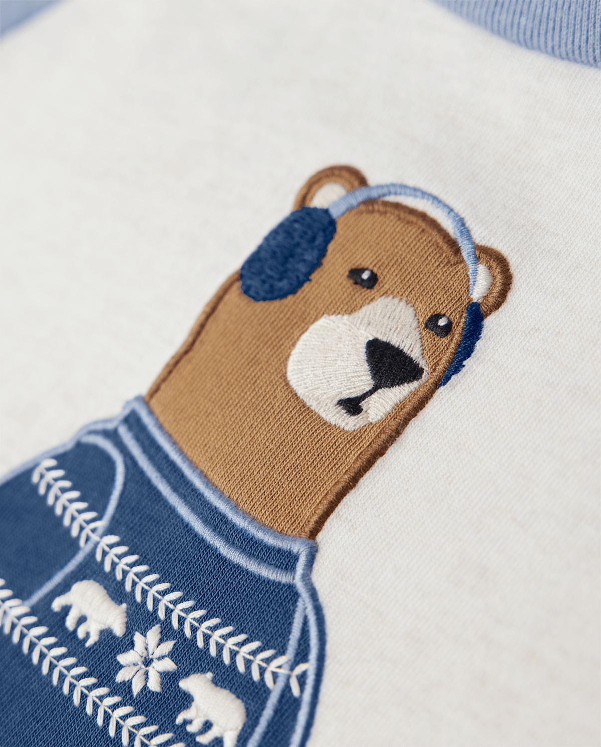 Детские топы Gymboree Boys Embroidered Bear Raglan Top - Bear Hugs — фото 2