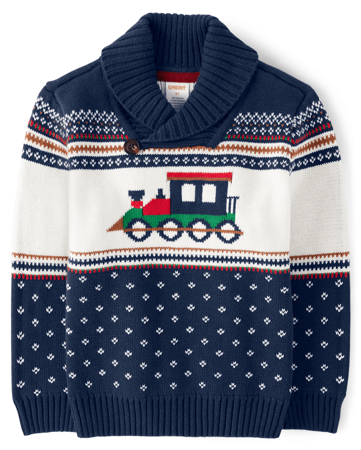 Детские свитеры Gymboree Boys Matching Family Embroidered Train Fairisle Sweater - Family Celebrations